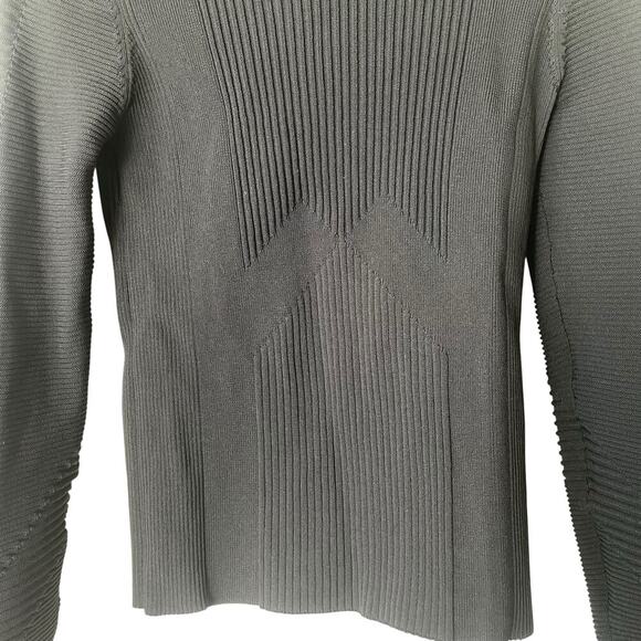 Adam Selman Sport Long Sleeve Ribbed Workout Shirt Mock Neck Size Small - Picture 2 of 7